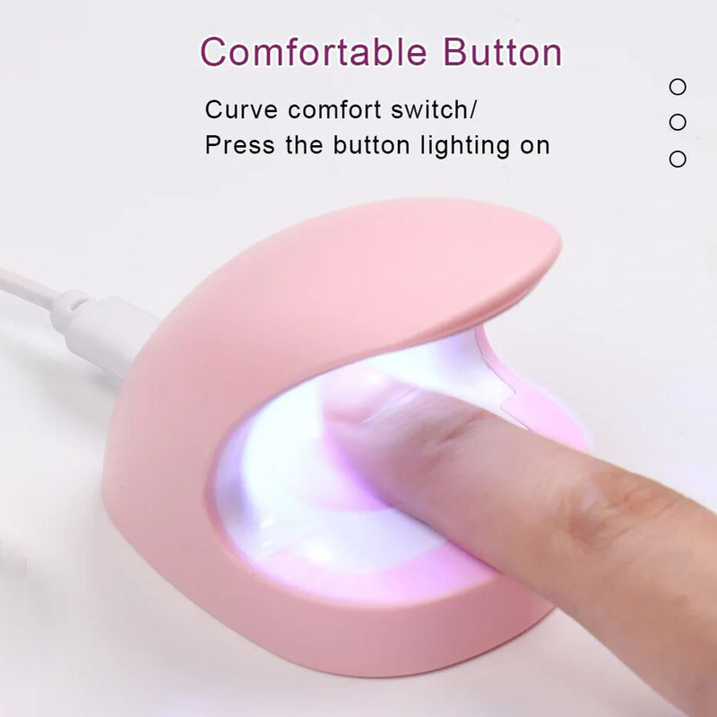 LULAA Mini nešiojamas kelioninis nagų džiovintuvas UV LED lempa USB greitai kietėjanti gelio lako džiovinimo lempa nagų dailės fototerapijos staklės