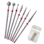 Set dijamantnih svrdla za nokte od 7 komada Komplet glodala Električne turpije za manikuru Pedikura Alati za brušenje zanoktica Dodaci