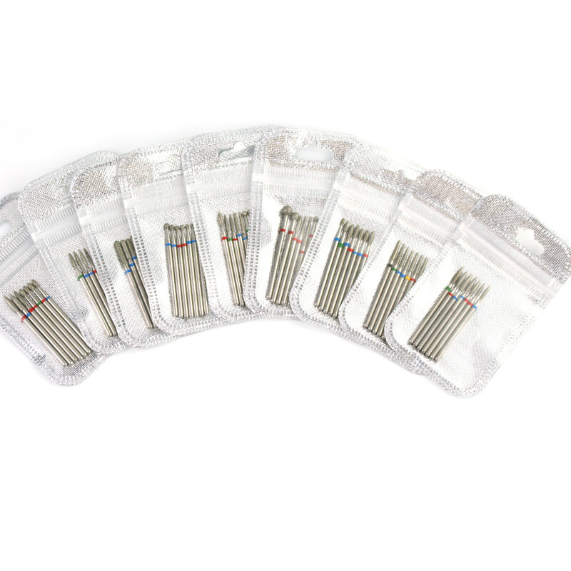 Set dijamantnih svrdla za nokte od 7 komada Komplet glodala Električne turpije za manikuru Pedikura Alati za brušenje zanoktica Dodaci