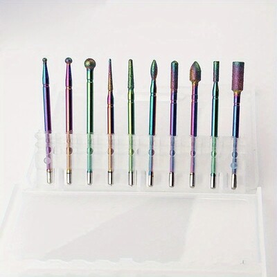 10 komada karbidnih dijamantnih svrdla za nokte Glodala za manikuru alata za prethodnu obradu mrtve kože
