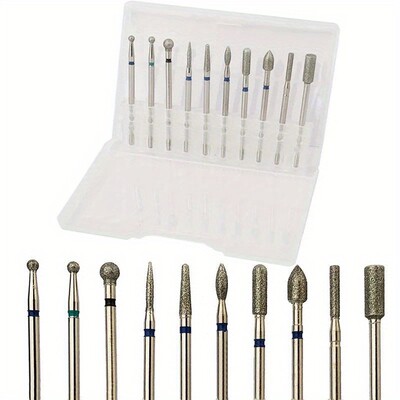 10 komada karbidnih dijamantnih svrdla za nokte Glodala za manikuru alata za prethodnu obradu mrtve kože