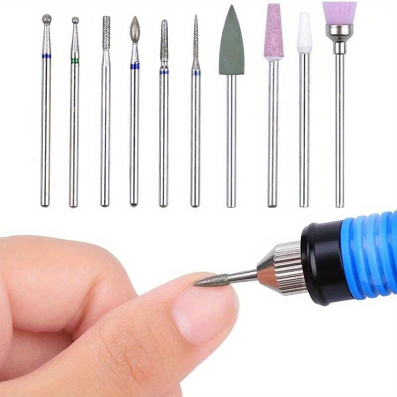 10 komada karbidnih dijamantnih svrdla za nokte Glodala za manikuru alata za prethodnu obradu mrtve kože
