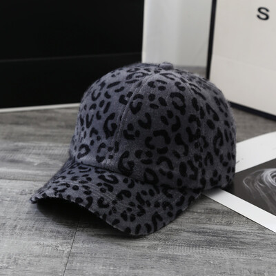 Ženska jesenska i zimska bejzbol kapa Leopard pruga Pokrivala za glavu Modni ukrasni ženski šešir Ženska bejzbolka s repom