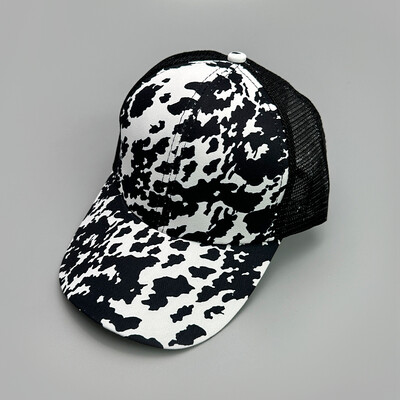 Bronzan Leopard Print Bejzbol kape s križnim repom Nove ženske prozračne suncobrane Svestrane isprane, elegantne polumrežaste kape