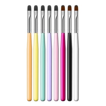 1-9PCS Nails Art Brush Pen 3D Tips Pattern Photootherapy Ακρυλικό UV Gel Extension Builder Coating Πένα ζωγραφικής DIY Εργαλεία μανικιούρ