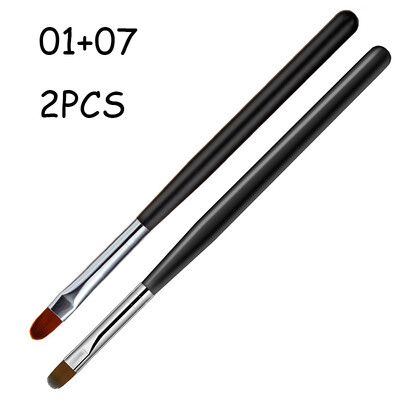 1-9PCS Nails Art Kist Pen 3D Tips Pattern Phototherapy Acrylic UV Gel Extension Builder Coating Painting Pen Alat za DIY manikuru