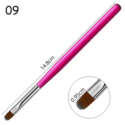 1-9PCS Nails Art Kist Pen 3D Tips Pattern Phototherapy Acrylic UV Gel Extension Builder Coating Painting Pen Alat za DIY manikuru