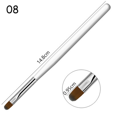 1-9PCS Nails Art Kist Pen 3D Tips Pattern Phototherapy Acrylic UV Gel Extension Builder Coating Painting Pen Alat za DIY manikuru