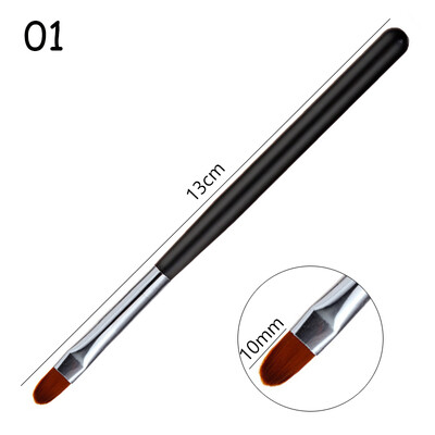 1-9PCS Nails Art Kist Pen 3D Tips Pattern Phototherapy Acrylic UV Gel Extension Builder Coating Painting Pen Alat za DIY manikuru