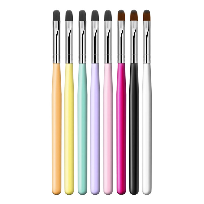 1-9PCS Nails Art Kist Pen 3D Tips Pattern Phototherapy Acrylic UV Gel Extension Builder Coating Painting Pen Alat za DIY manikuru