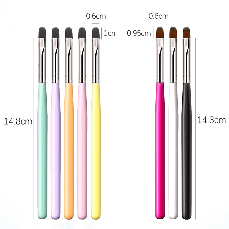 1-9PCS Nails Art Kist Pen 3D Tips Pattern Phototherapy Acrylic UV Gel Extension Builder Coating Painting Pen Alat za DIY manikuru