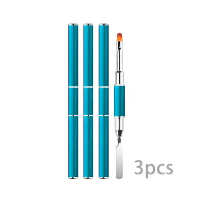 Gelio šepetėlis ir rinkiklis, 2 IN 1 dizaino nagų šepetėlis ir mentelė, gelinio nagų šepetėlio įrankis akriliniam nagų priauginimo geliui