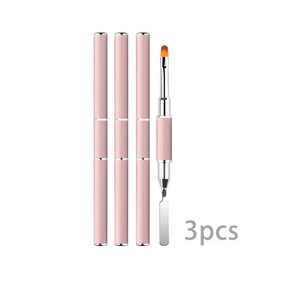 Gelio šepetėlis ir rinkiklis, 2 IN 1 dizaino nagų šepetėlis ir mentelė, gelinio nagų šepetėlio įrankis akriliniam nagų priauginimo geliui