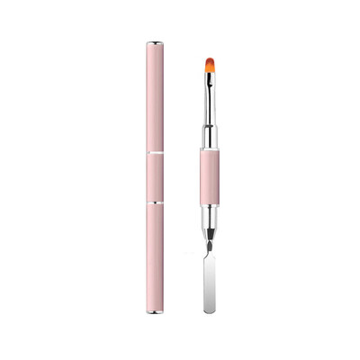 Gelio šepetėlis ir rinkiklis, 2 IN 1 dizaino nagų šepetėlis ir mentelė, gelinio nagų šepetėlio įrankis akriliniam nagų priauginimo geliui