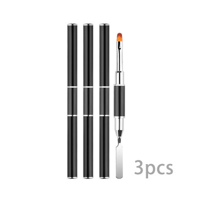 Gelio šepetėlis ir rinkiklis, 2 IN 1 dizaino nagų šepetėlis ir mentelė, gelinio nagų šepetėlio įrankis akriliniam nagų priauginimo geliui