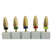 Easy Nail 1kom pozlaćeni sigurnosni rezač od tvrdog metala Nail Art svrdlo za električni aparat za manikuru Pribor Alati