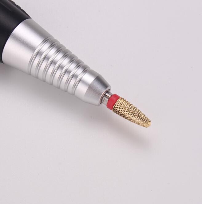 Easy Nail 1kom pozlaćeni sigurnosni rezač od tvrdog metala Nail Art svrdlo za električni aparat za manikuru Pribor Alati