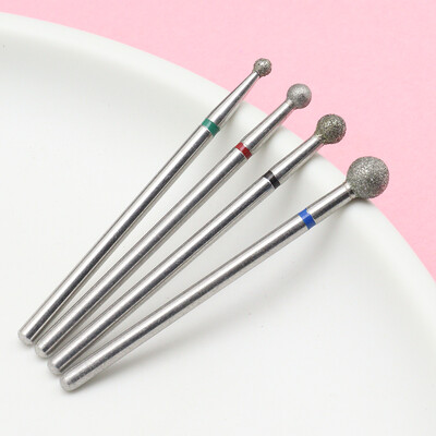 4Pcs/Set Mala kuglica 2,3/3,0/3,5/5 mm Dijamantne svrdla za nokte Električne bušilice za manikuru Glodala Kompleti turpija za pedikuru Gel Pol