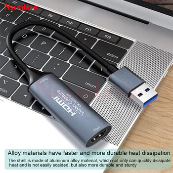 USB 2.0 3.0 Video Capture Card 4K 1080p HDMI към USB3.0 Video Grabber Capture Recorder Box за PC Компютър Камера Поточно предаване на живо