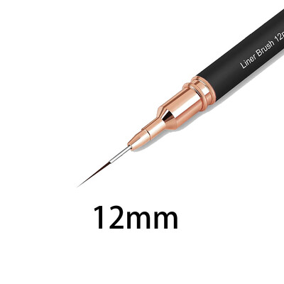 Pensule negre pentru căptușeală pentru arta unghiilor, 5 mărimi, pix pentru pictura pentru unghii / 8/12/20/25 mm, instrument de desen pentru linii lungi, detalii subțiri, stilou pentru manichiură