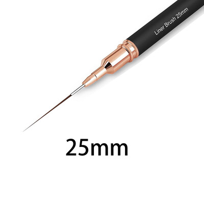 Pensule negre pentru căptușeală pentru arta unghiilor, 5 mărimi, pix pentru pictura pentru unghii / 8/12/20/25 mm, instrument de desen pentru linii lungi, detalii subțiri, stilou pentru manichiură