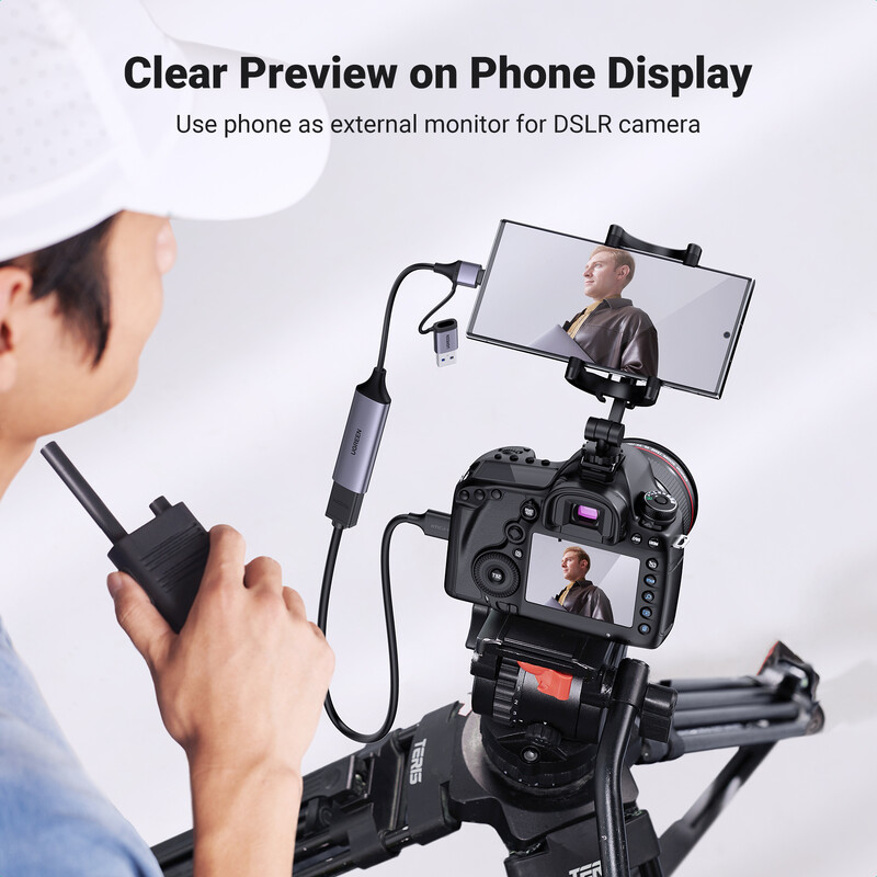 UGREEN HDMI video tveršanas karte 1080P@60Hz HDMI uz USB Type C Video Grabber Box datoram datora kamerai tiešraides ieraksts