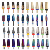 Τρυπάνια νυχιών από ατσάλι βολφραμίου 63 τύπων για ηλεκτρικό τρυπάνι νυχιών Μηχανήματα φρέζας για μανικιούρ Εργαλείο στίλβωσης αφαίρεσης επιδερμίδας