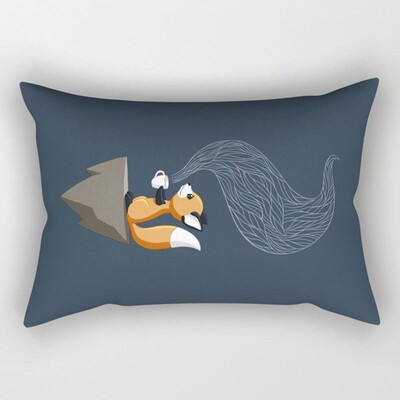 Lijep crtić, male životinje, elegantan par, dom, dnevni boravak, spavaća soba, ukrasna pravokutna jastučnica, kauč, jastučnica, 30x50 cm