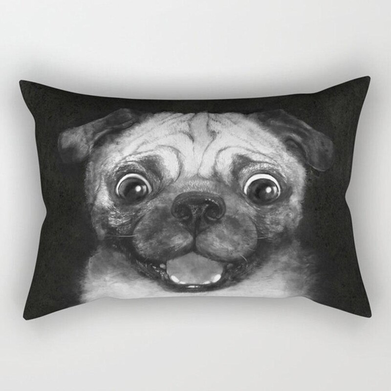 Lijep crtić, male životinje, elegantan par, dom, dnevni boravak, spavaća soba, ukrasna pravokutna jastučnica, kauč, jastučnica, 30x50 cm