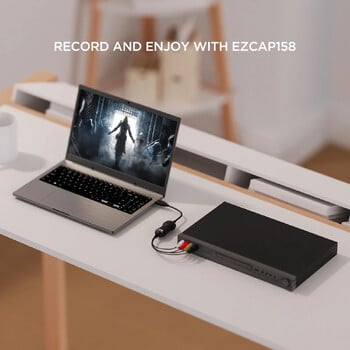 USB 2.0 Audio Video Capture Card Αναλογικό Video Grabber για VHS Video Player Εγγραφή βιντεοκάμερα για Windows 10 WIN10 / Mac Os