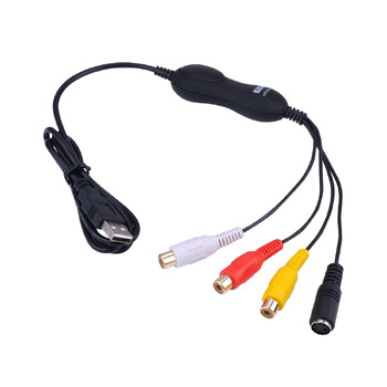 USB 2.0 Audio Video Capture Card Αναλογικό Video Grabber για VHS Video Player Εγγραφή βιντεοκάμερα για Windows 10 WIN10 / Mac Os