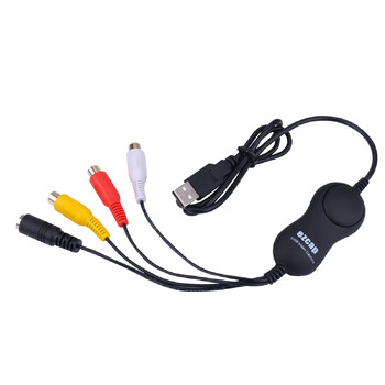 USB 2.0 Audio Video Capture Card Αναλογικό Video Grabber για VHS Video Player Εγγραφή βιντεοκάμερα για Windows 10 WIN10 / Mac Os