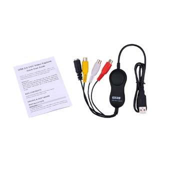 USB 2.0 Audio Video Capture Card Αναλογικό Video Grabber για VHS Video Player Εγγραφή βιντεοκάμερα για Windows 10 WIN10 / Mac Os