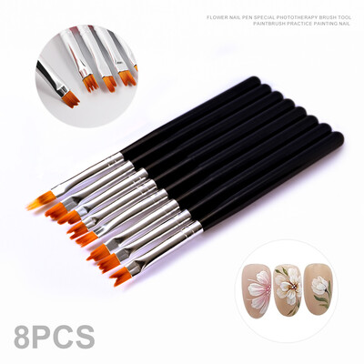 5db/szett Szobor pontozó toll körömdíszítő szilikon ecset színes kristály kétfejű faragott virágfestő toll barkács manikűr eszközök