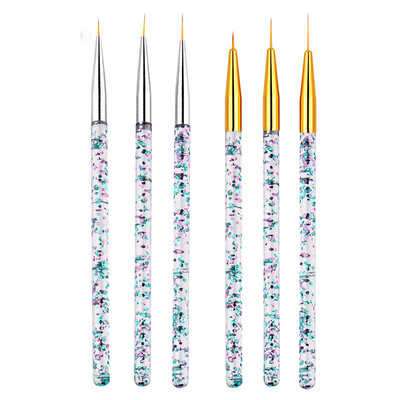 5/20Pcs Nail Art Kist Design Tip Slikanje Crtanje Carving Dotting Pen FlatFan Liner Akril Gel UV Polish Alati za manikuru