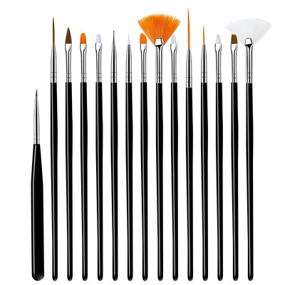 5/20Pcs Nail Art Kist Design Tip Slikanje Crtanje Carving Dotting Pen FlatFan Liner Akril Gel UV Polish Alati za manikuru