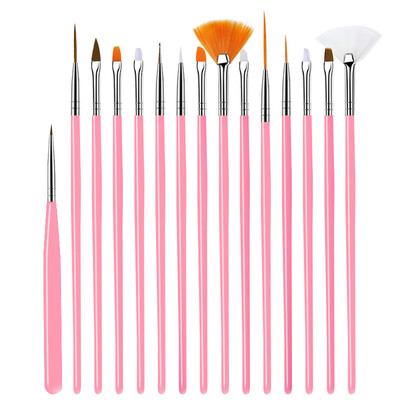 5/20Pcs Nail Art Kist Design Tip Slikanje Crtanje Carving Dotting Pen FlatFan Liner Akril Gel UV Polish Alati za manikuru