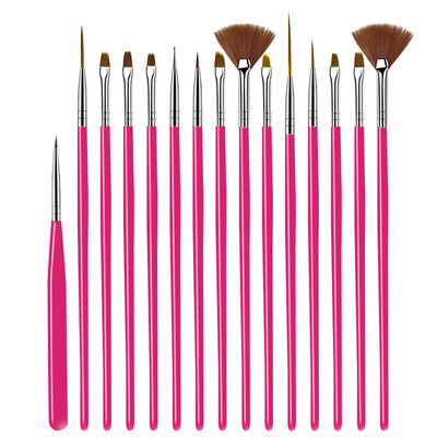 5/20Pcs Nail Art Kist Design Tip Slikanje Crtanje Carving Dotting Pen FlatFan Liner Akril Gel UV Polish Alati za manikuru