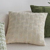 Krem Jacquard jastučnica Ins Nordic Style Meka jastučnica za kauč Ukrasna jastučnica Udobna Funda Cojin