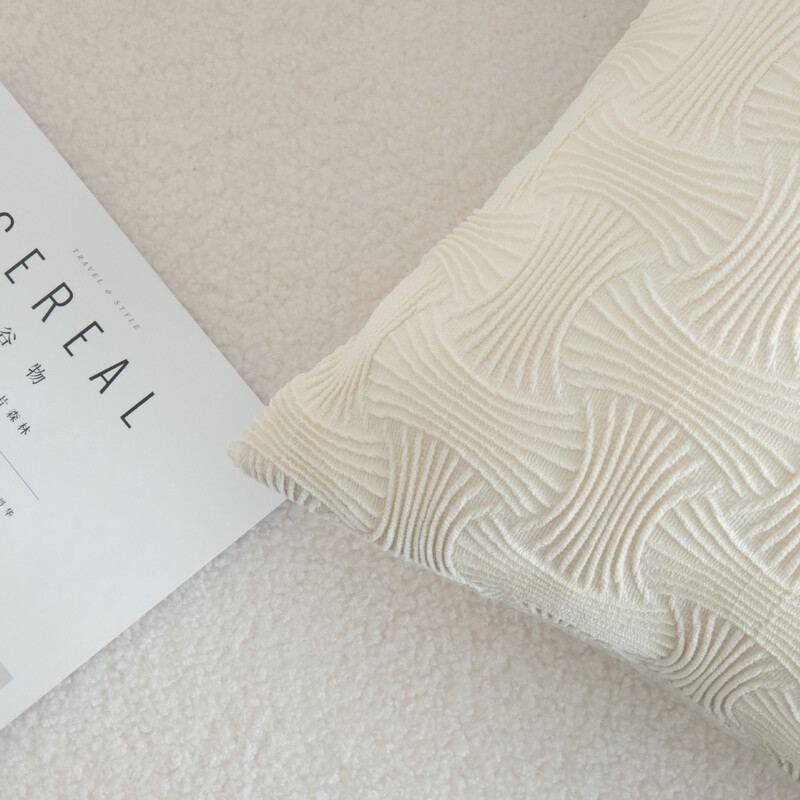 Krem Jacquard jastučnica Ins Nordic Style Meka jastučnica za kauč Ukrasna jastučnica Udobna Funda Cojin