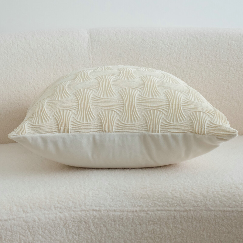 Krem Jacquard jastučnica Ins Nordic Style Meka jastučnica za kauč Ukrasna jastučnica Udobna Funda Cojin