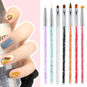 Četkica za francuske nokte Akrilni nokti Materijali za manikuru Alati za vrhove noktiju Gel Ljepilo Lak Olovka za crtanje Dodaci za nokte
