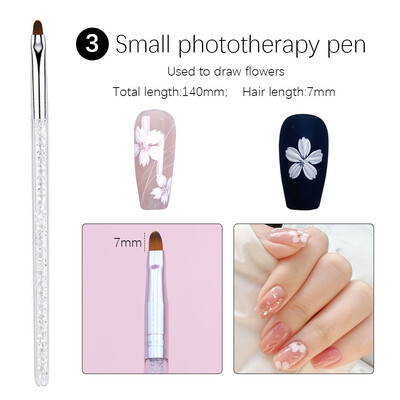 Četkica za francuske nokte Akrilni nokti Materijali za manikuru Alati za vrhove noktiju Gel Ljepilo Lak Olovka za crtanje Dodaci za nokte