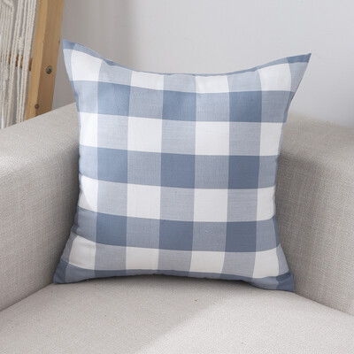 Plave jastučnice Karirane kućne ukrasne jastučnice za sofe 45x45cm 1KOM