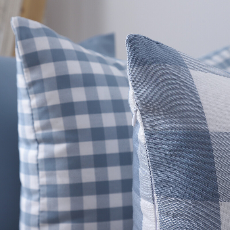 Plave jastučnice Karirane kućne ukrasne jastučnice za sofe 45x45cm 1KOM