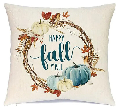 45x45cm Jastučnica za Dan zahvalnosti, Jesenske ukrasne navlake za jastuke od lana Pumkin Maple Leaf, Jastučnice za fotelju