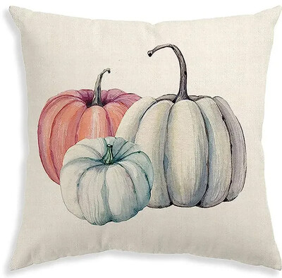 45x45cm Jastučnica za Dan zahvalnosti, Jesenske ukrasne navlake za jastuke od lana Pumkin Maple Leaf, Jastučnice za fotelju