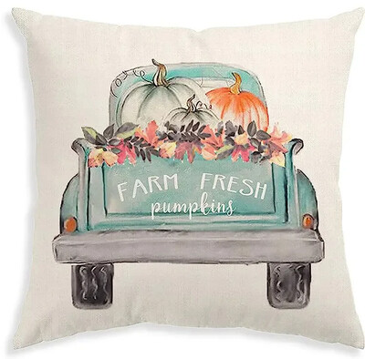 45x45cm Jastučnica za Dan zahvalnosti, Jesenske ukrasne navlake za jastuke od lana Pumkin Maple Leaf, Jastučnice za fotelju