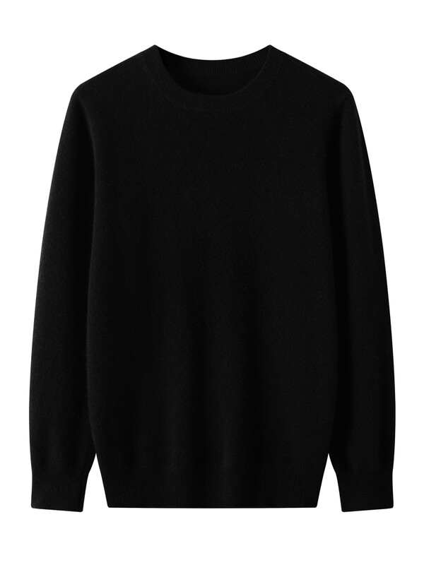 Ανοιξιάτικο φθινόπωρο 100% αγνό πουλόβερ από μαλλί Merino Ανδρικό πουλόβερ με λαιμόκοψη μακρυμάνικο κασμίρ Γυναικεία ρούχα Grace