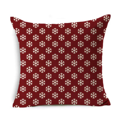 Božićna jastučnica Dekoracija doma Laneno prugasto karirano otisnuto crveno 18*18 inča Jastučnica Jastuk za sofu Jastuk za auto Navlaka za jastuk